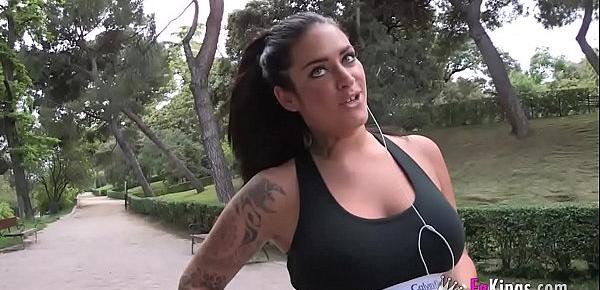  TV Celebrity Raquel Adan shows her daily public sex routine